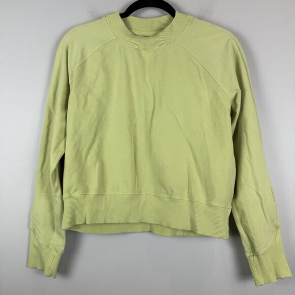 Lululemon Ready To Roll Sweatshirt M Bright Yellow Athletic Gym Workout Outdoor - Picture 2 of 9